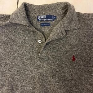 Polo by Ralph Lauren Gray Wool Men's Polo Shirt